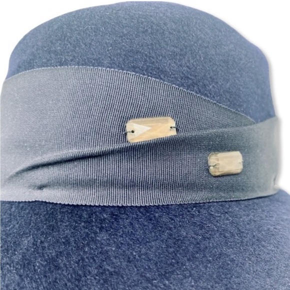 Vintage 1960s Blue Felt Hat